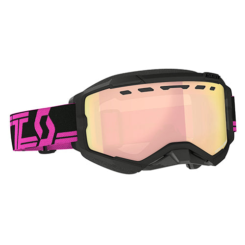 SCOTT FURY SNOWX GOGGLE BLK/PINK - &#39;ENH&#39; ROSE CHR LENS