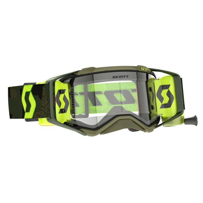 SCOTT PROSPECT SUPER WFS KAKI GREEN/NEON YELLOW CLEAR WORKS