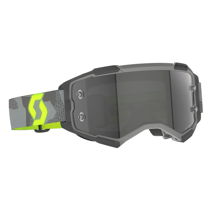 SCOTT FURY LS LIGHT GREY/NEON YELLOW "LS" GREY WORKS