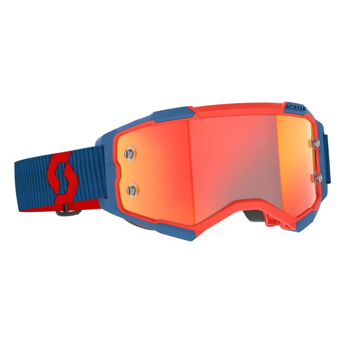 SCOTT FURY DARK BLUE/NEON RED ORANGE CHROME WORKS