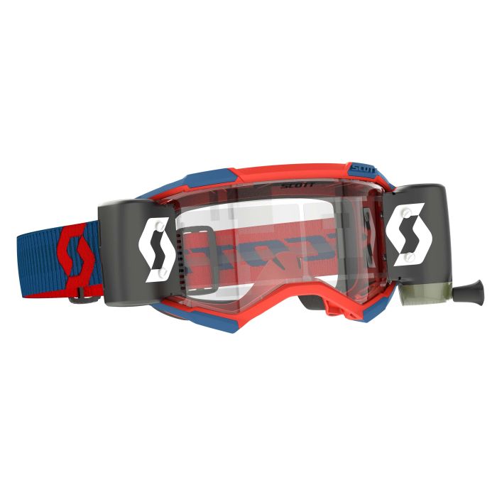 SCOTT FURY WFS DARK BLUE/NEON RED CLEAR WORKS