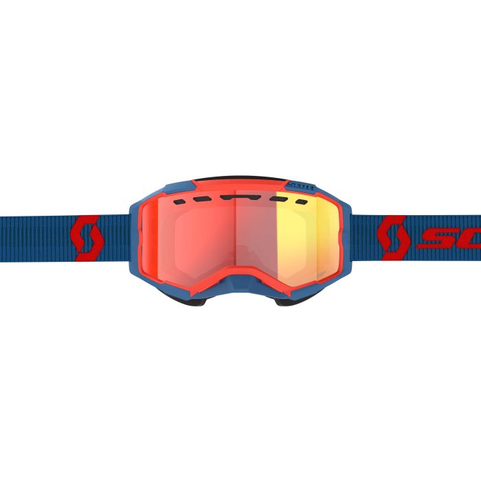 SCOTT FURY LS SNOWX DARK BLUE/NEON RED "LS" RED CHROME