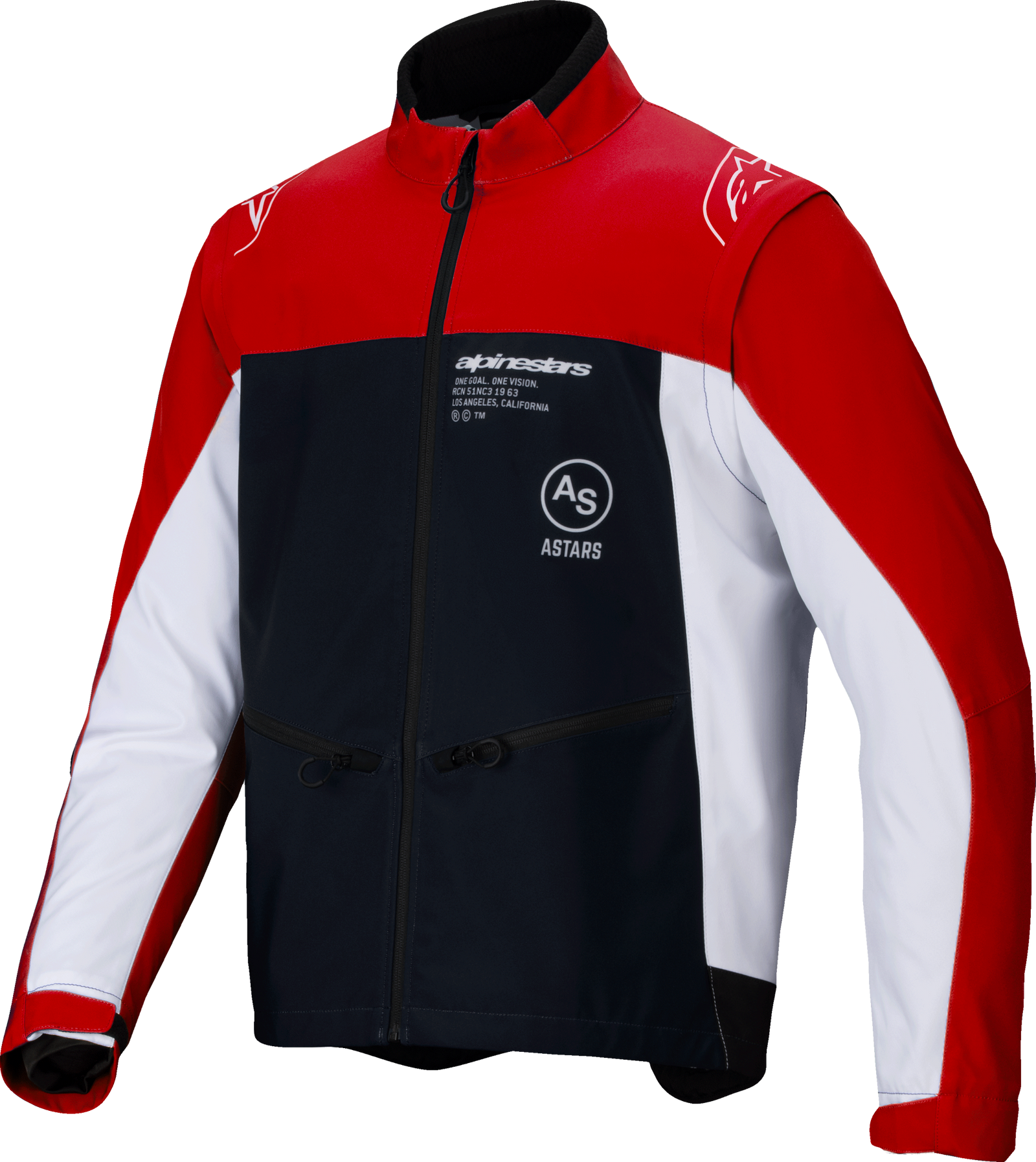 Lite Dura Softshell Jacket Black/Bright Red/White Sm