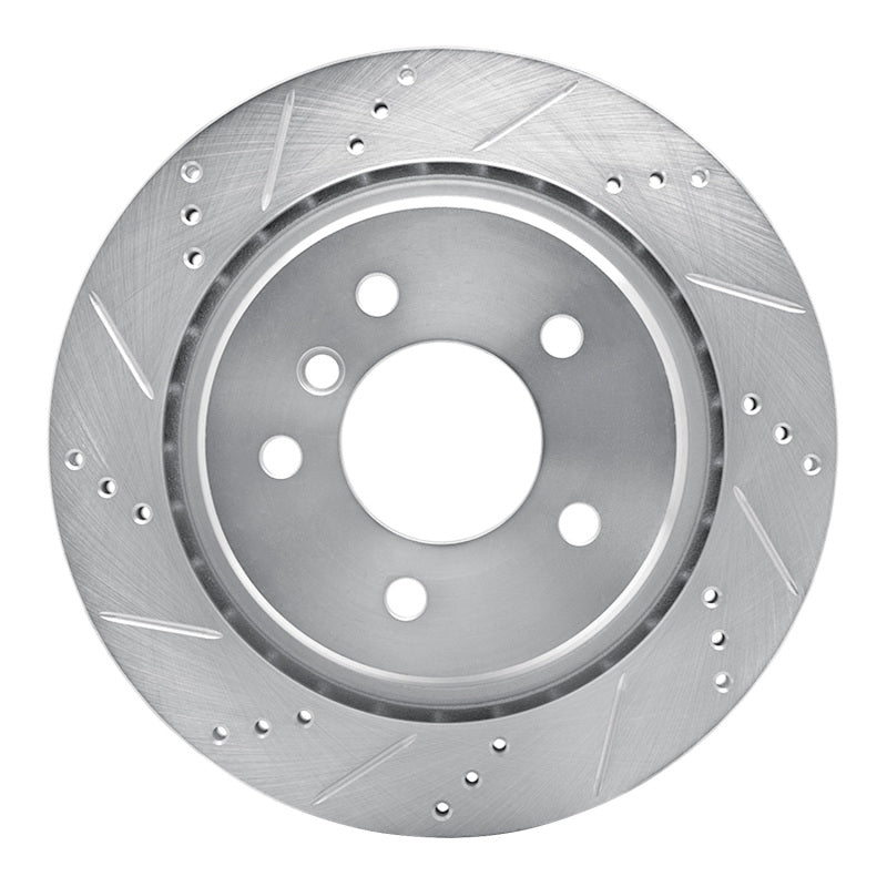 R1 95-99 BMW M3 E36 Right Rear Drilled &amp; Slotted Silver Brake Rotor