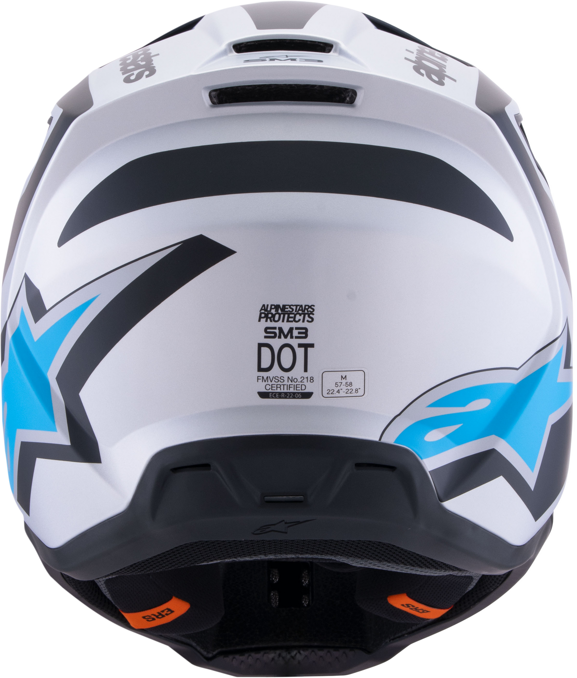 Sm3 Heat Helmet Silver/Blue/Black Matt Md