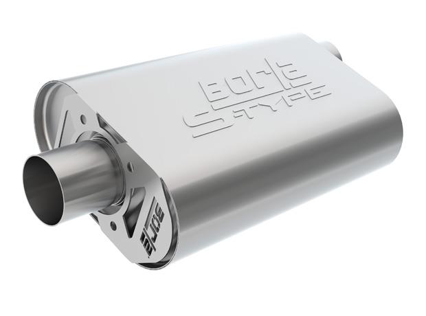 Borla CrateMuffler Small Block Chevrolet ATAK 2.5in Offset/Offset 14inx4.35inx9in Muffler