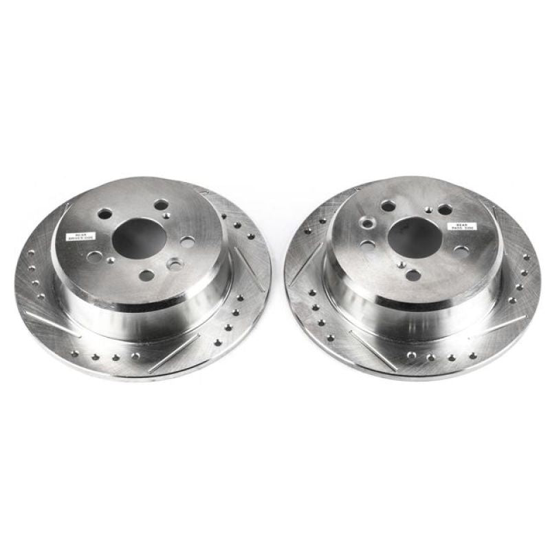 Power Stop 95-99 Toyota Celica Rear Evolution Drilled &amp; Slotted Rotors - Pair