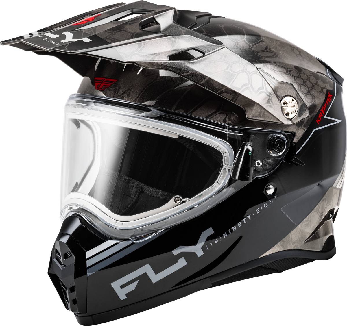 Trekker Cw Conceal Helmet Elec Shld Black/Grey/White Md
