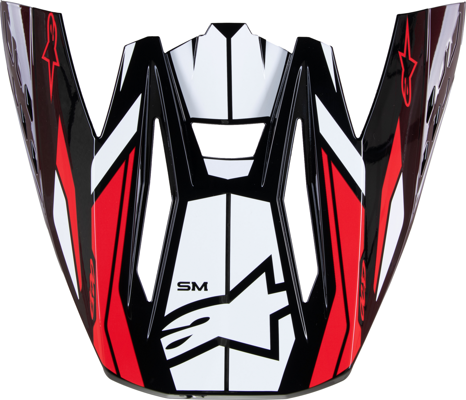 S M5 Visor Action 2 Blk/Wht/Brt Rd Glossy