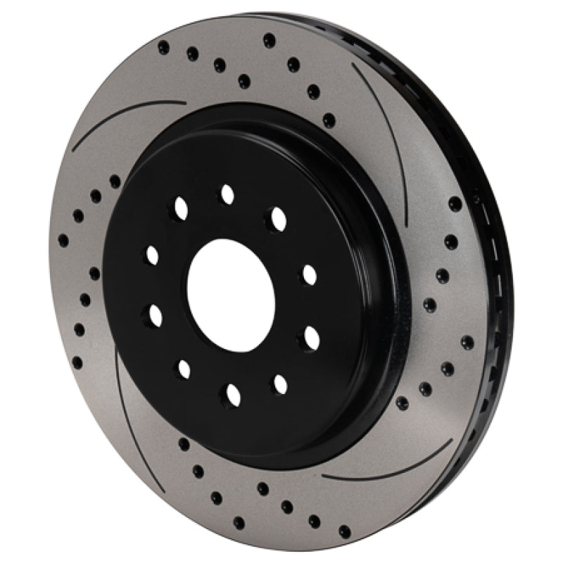 Wilwood SRP Drilled &amp; Slotted Performance Rotor - Right Hand Side - Black Electro Coat