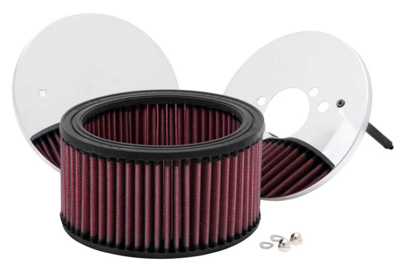 K&amp;N Custom Round Racing Assembly Red 5.875in OD x 3.25in Height