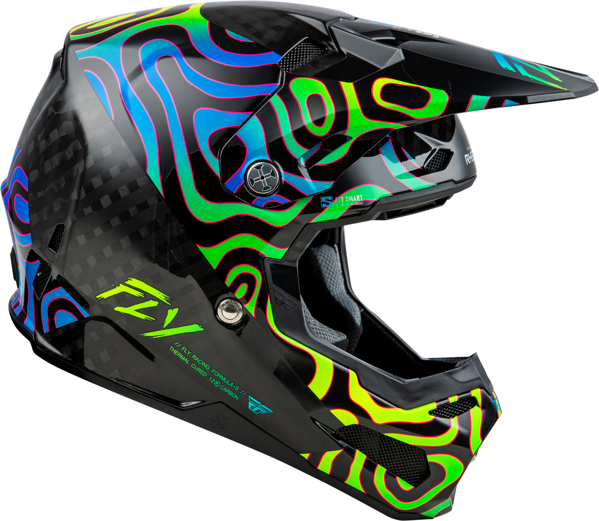 Yth Formula S Carbon Zen Hlmt Black Carbon/Blue/Yellow Yl