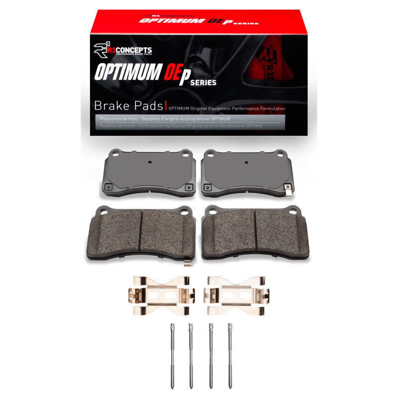 R1 2009-2024 Nissan GT-R Rear R1 Optimum OE Pads &amp; Hardware Kit