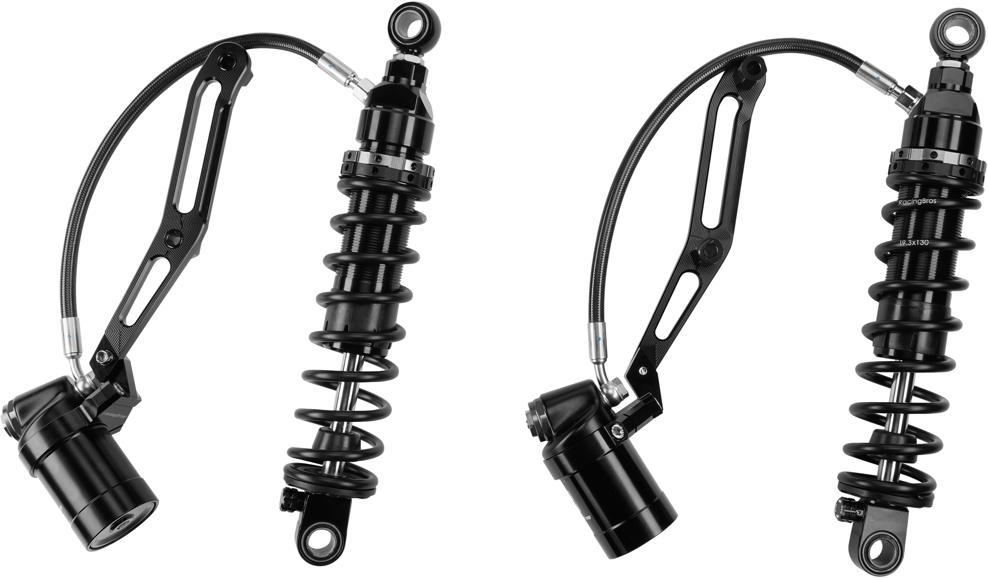Touring Remote Res Shocks 13"Std Weight Billet Bracket