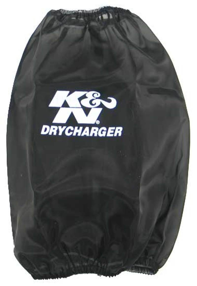 K&amp;N Round Tapered Drycharger Air Filter Wrap-Black 7.5in Base ID x 4.5in Top ID x 9in H