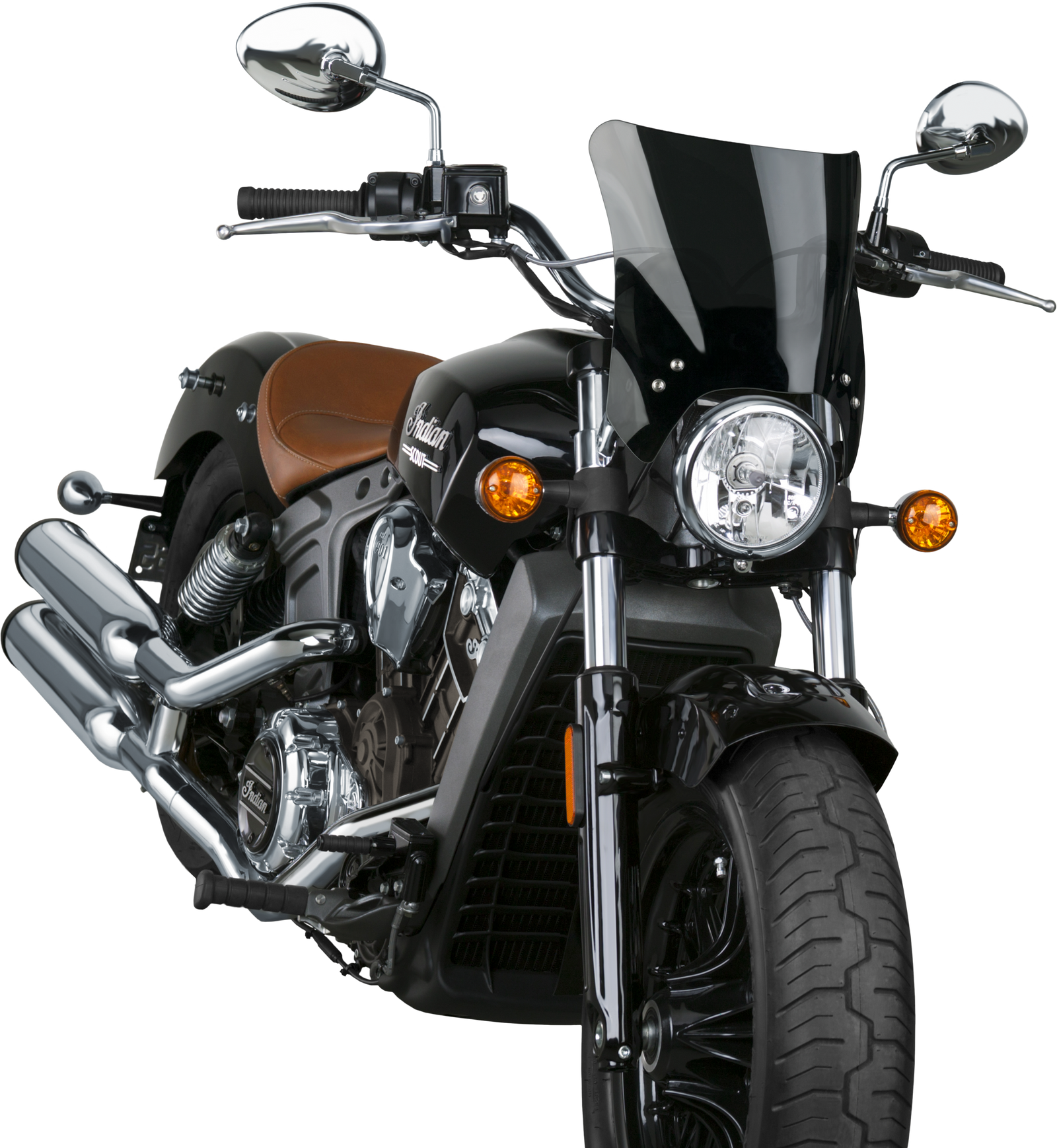 Mohawk Windshield Dark Tint Chrome Hardware