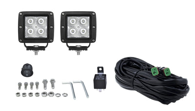 Hella HVF Cube 4 LED Off Road Kit - 3.1in 2X12W