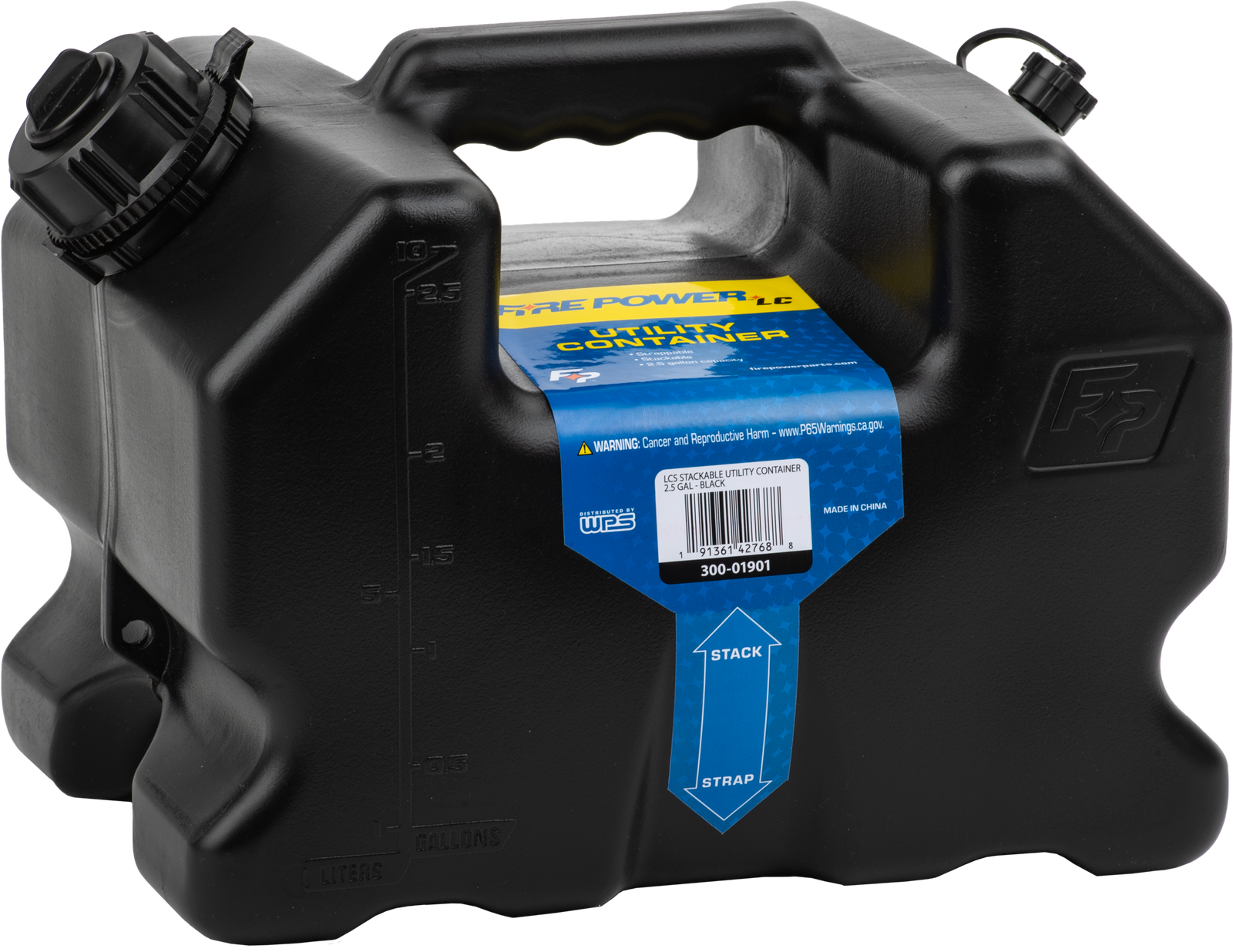 Lcs Stackable Container 2.5 Gal   Black