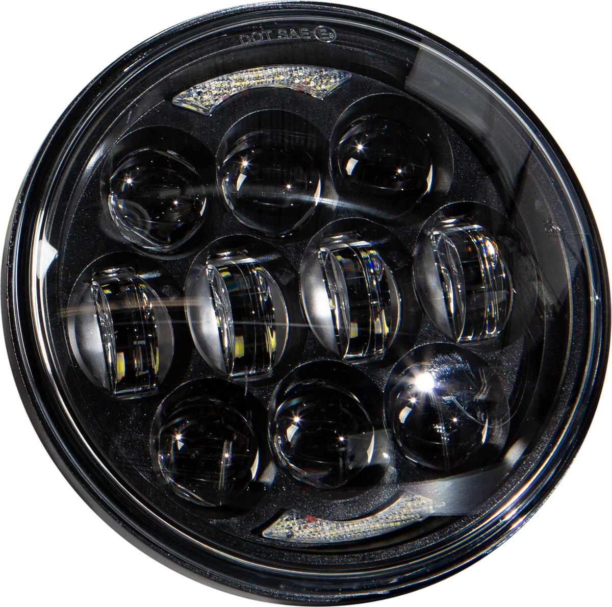 Led Headlight 5.75&quot; 80w Black 4000/2200 Lumens