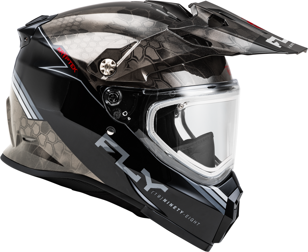 Trekker Cw Conceal Helmet Elec Shld Black/Grey/White Lg
