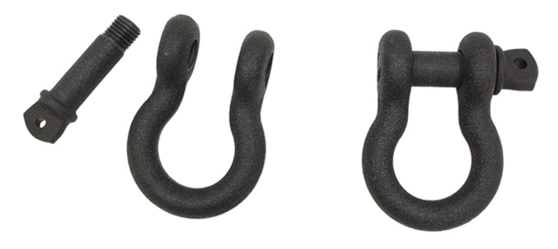 Fishbone Offroad D Ring 3/4In Gloss - Black 2 Piece Set