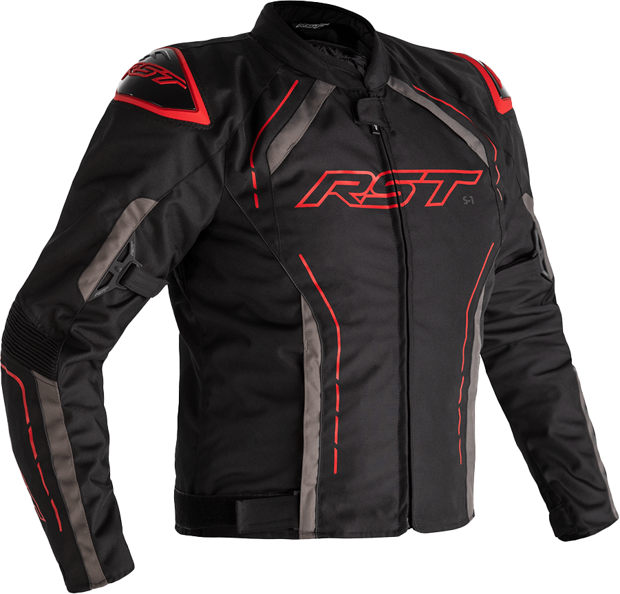 S1 Ce Jacket Black/Grey/Red Textile Lg