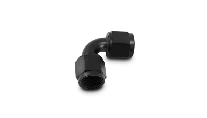 Vibrant -20AN Female 90 Degree Union Adapter (AN to AN) - Anodized Black