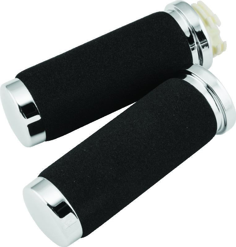 Bikers Choice 81-17 Big Twin 81-22 XL With Dual Cable Black Cushion Grips With Sleeve Pr