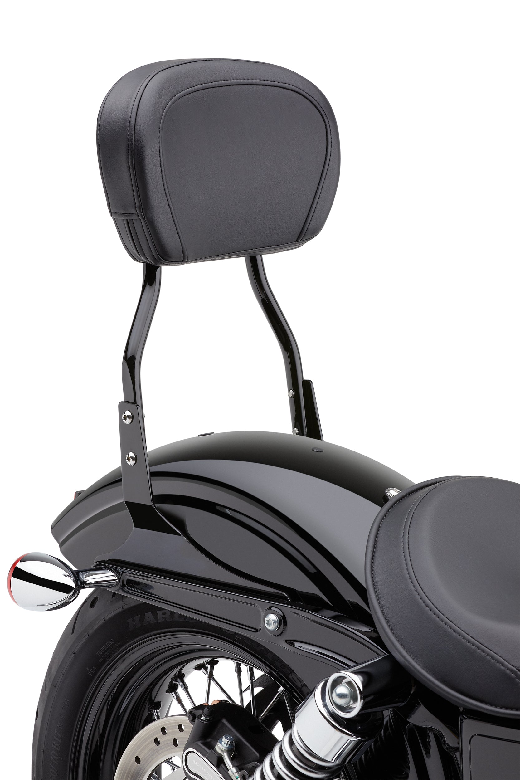 Short Sissy Bar Round Blk Flstf 07 17 Fxst/S/B 06 10