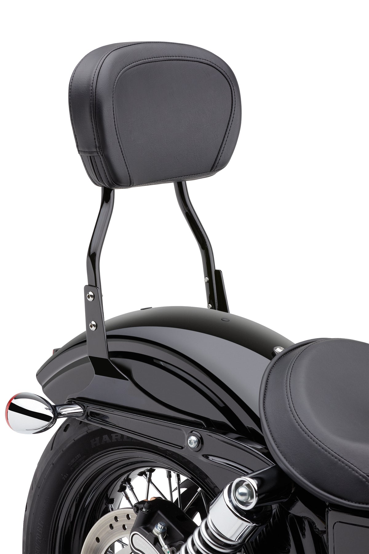 Short Sissy Bar Round Blk Flstf 07 17 Fxst/S/B 06 10