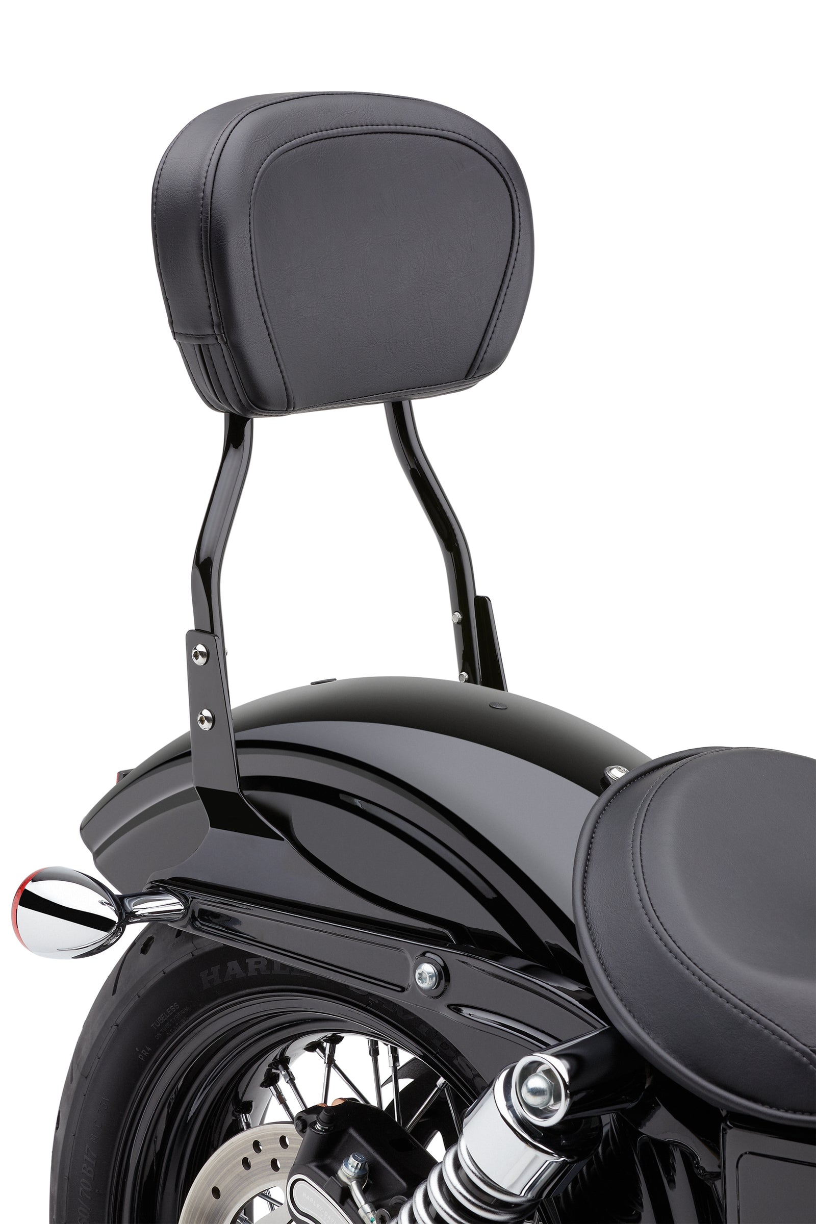 Short Sissy Bar Round Blk Flstf 07 17 Fxst/S/B 06 10