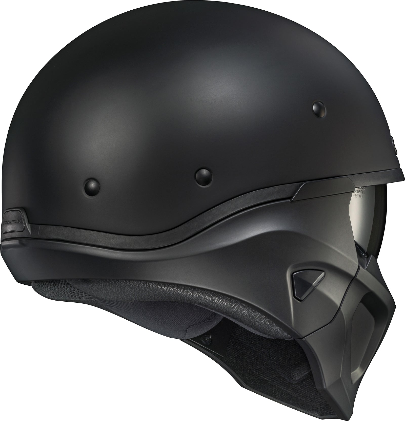 Covert X Open Face Helmet Matte Black Lg