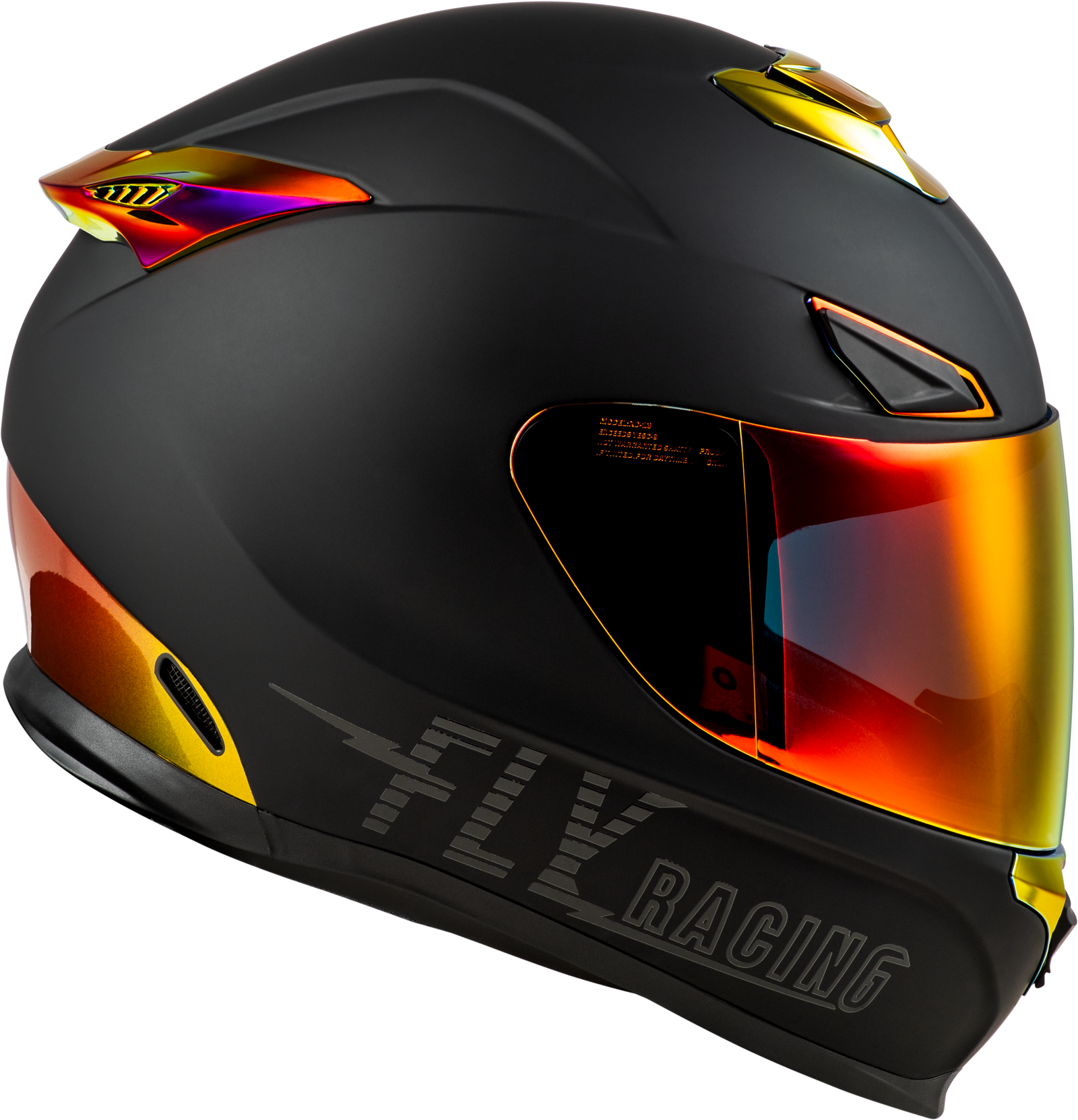 Sentinel Recon Helmet Matte Black/Fire Chrome 2x