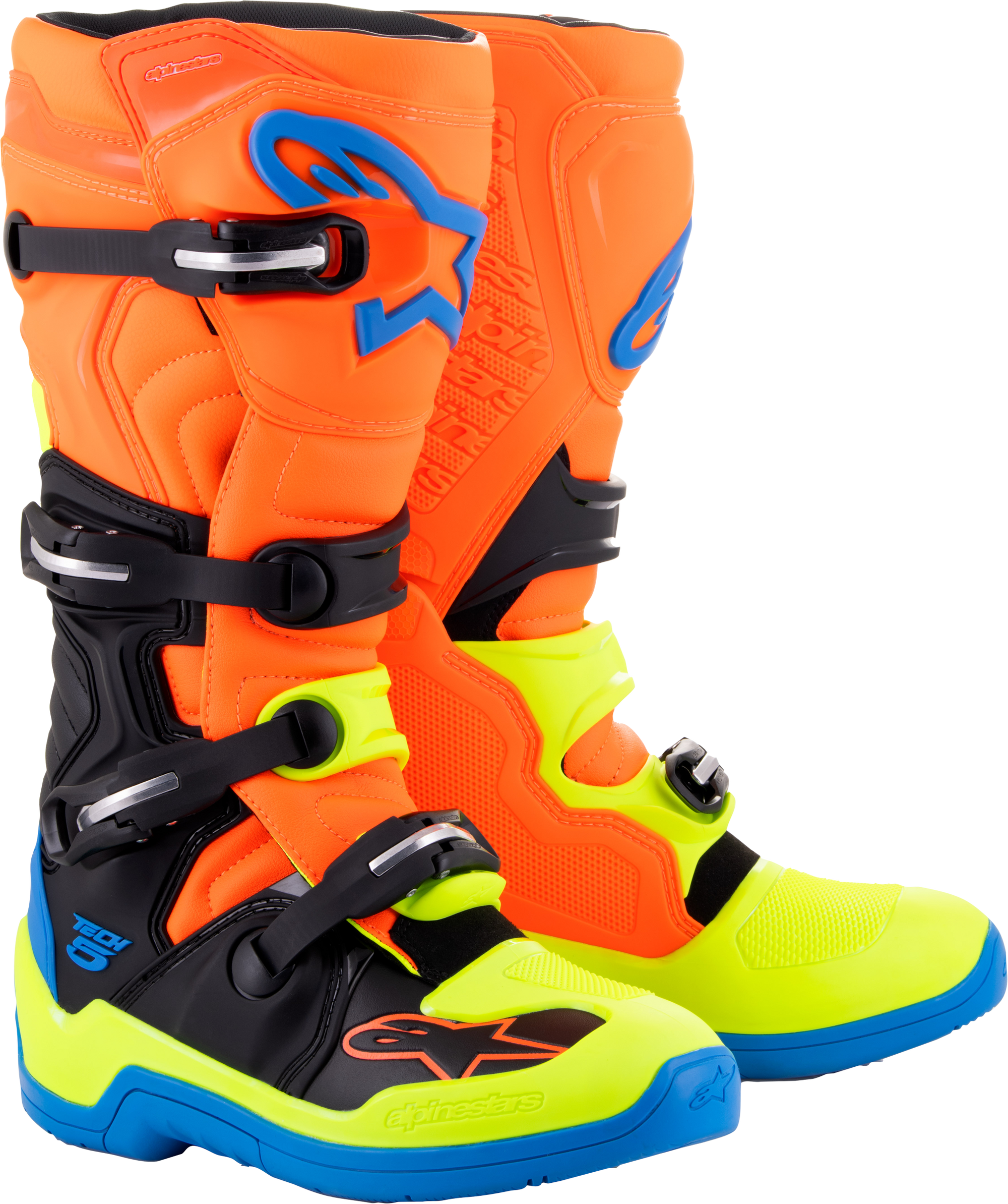 Tech 5 Boots Blue/Orange/Yellow Fluo Sz 10