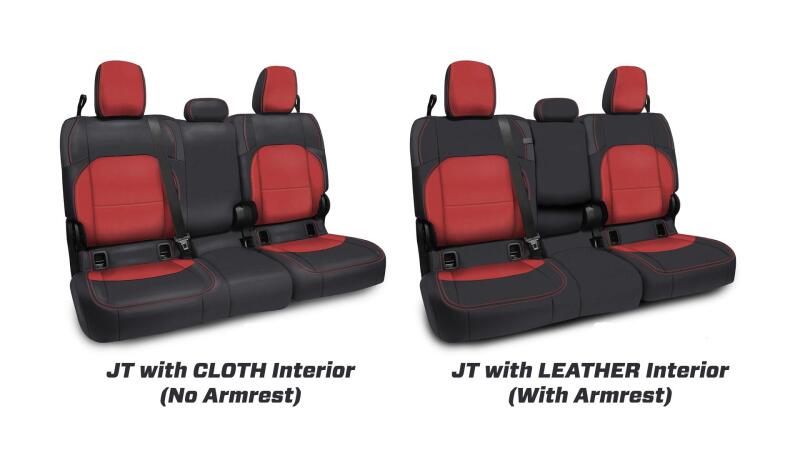 PRP 2020+ Jeep Gladiator JT Rear Bench Cover with Leather Interior - All Black