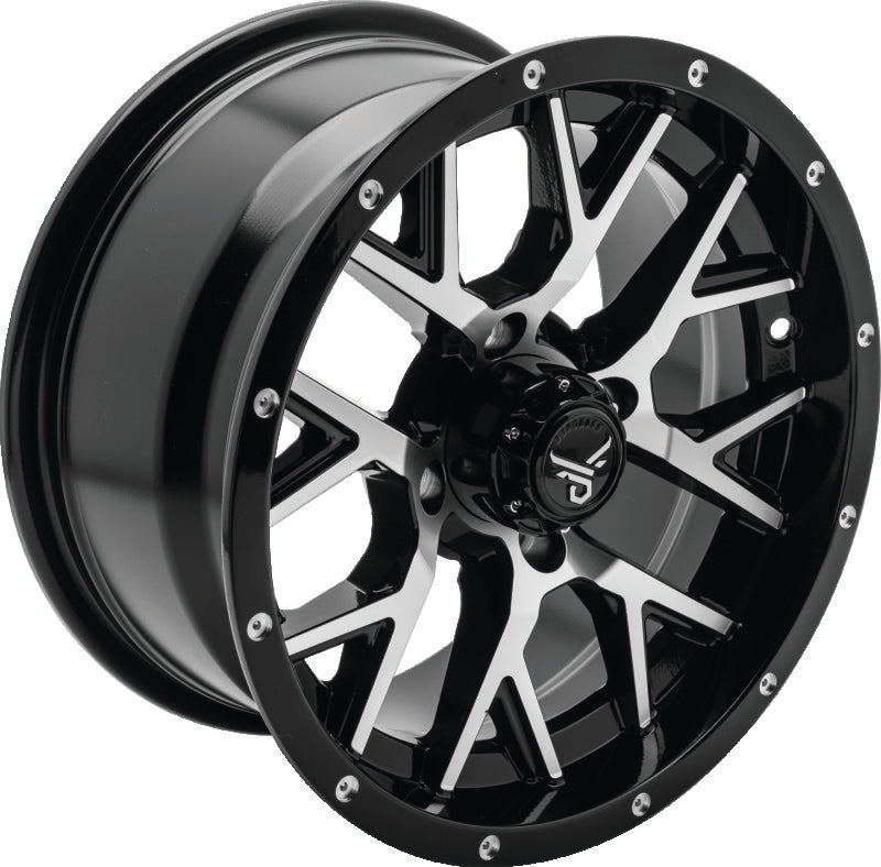 QuadBoss Barbwire 14X7 - 5+2 - 4/110 - Black Machined