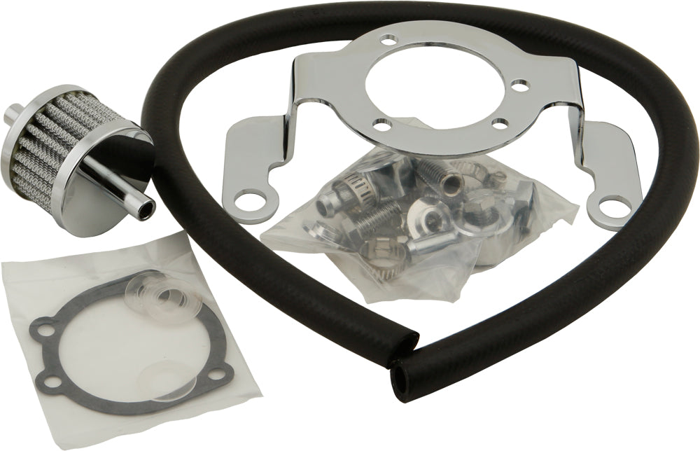 Complete Mnt Kit Breather Hose Chrome Bigtwin 93 17 Non Tbw