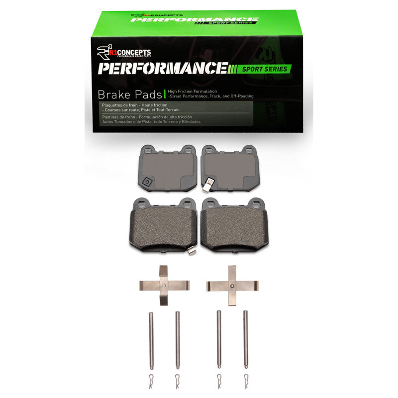 R1 2003-2025 Infiniti G35 Rear R1 Performance Sport Pads &amp; Hardware Kit
