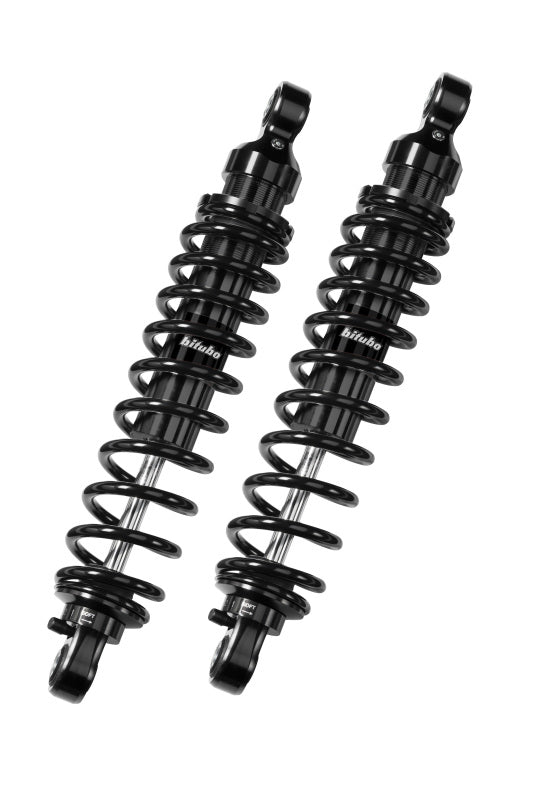 Bitubo WME0 Twinshocks Adjustable: Spring Preload, Rebound, Length 356mm, Dark Edition