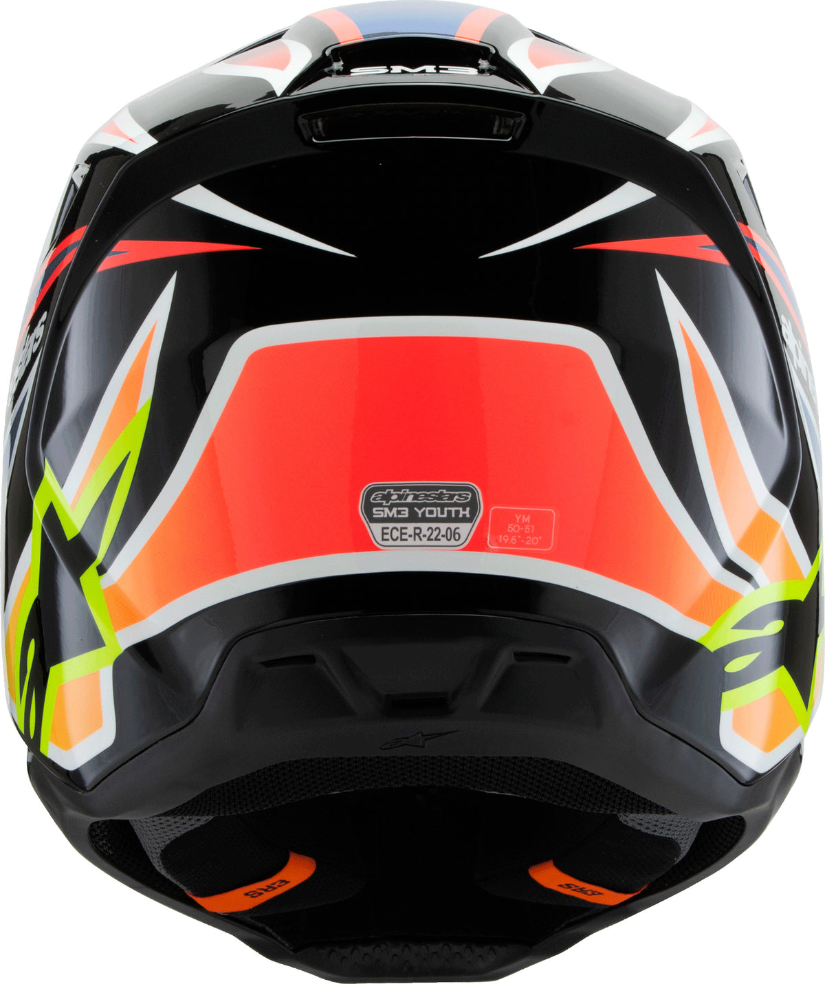 Sm3 Youth Wurx Helmet Blk/Ylw Fluo/Blue/Red  Yl