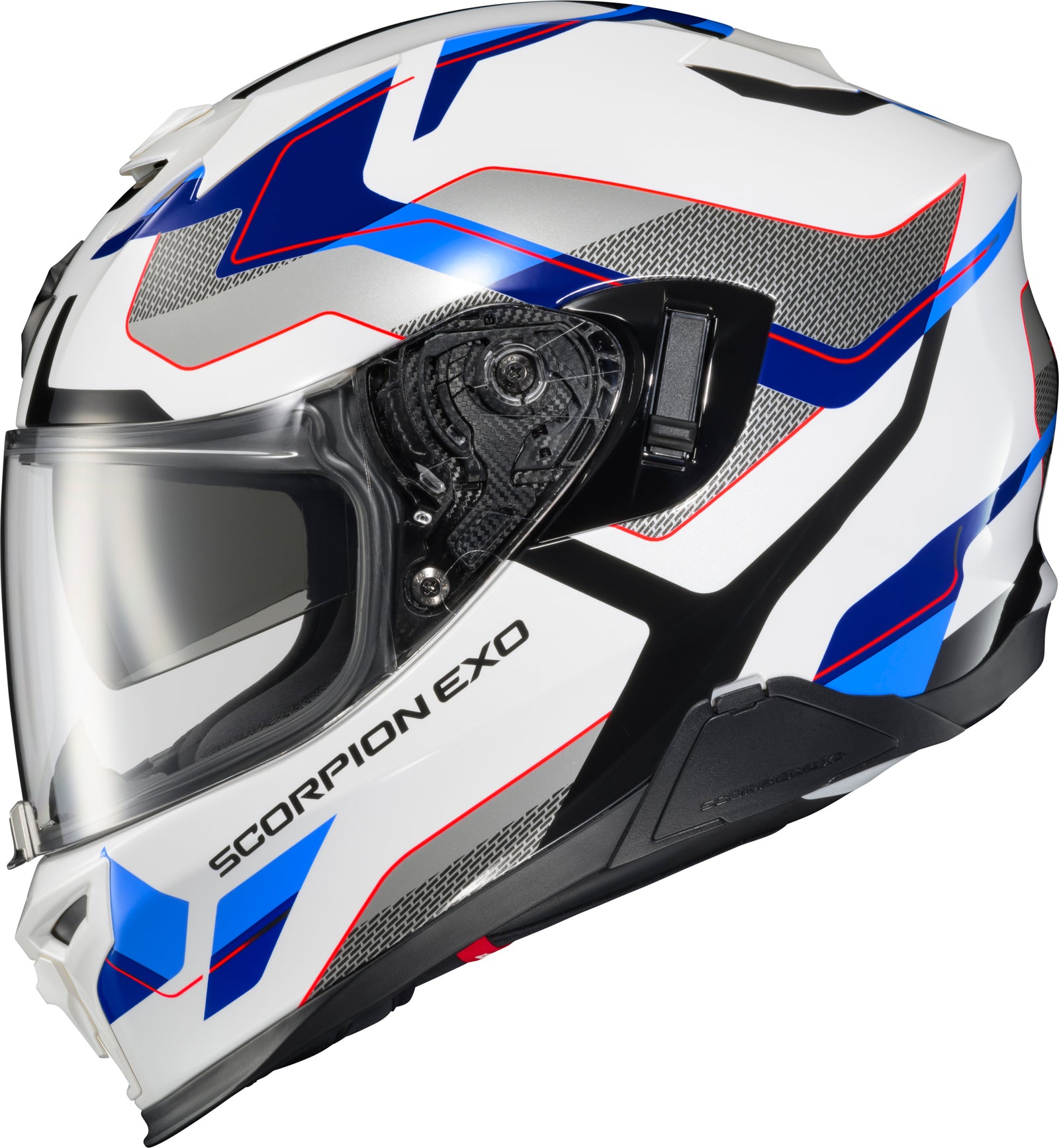 Exo T520 Full Face Helmet Zuse White/Blue Lg