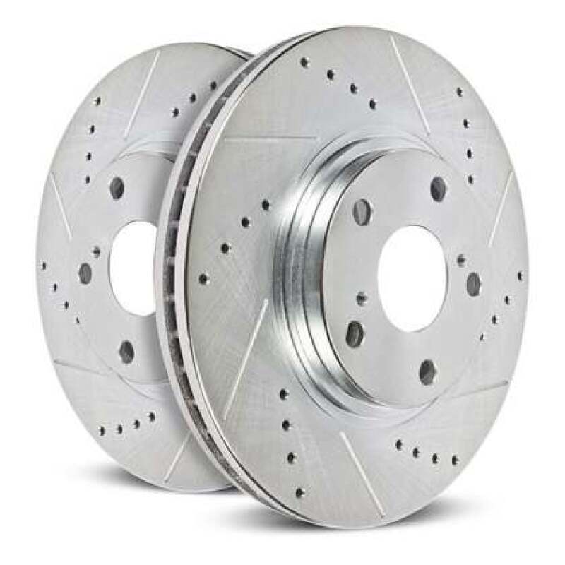Power Stop 24-25 Ford Mustang Left Front Drilled &amp; Slotted Rotor