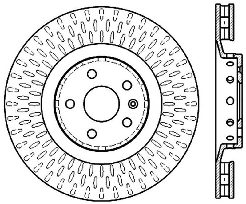 StopTech Drilled &amp; Slotted Left Sport Brake Rotor for 2009 Cadillac CTS-V