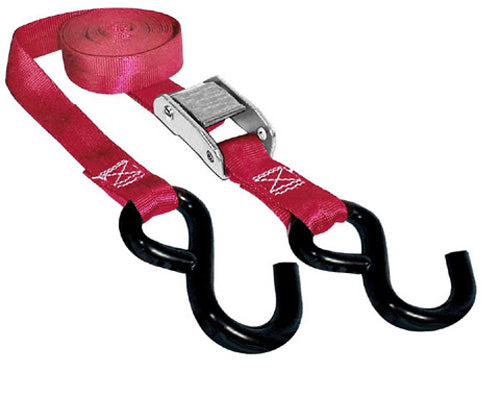 TIE DOWN STRAPS 1" X 66" 2000 LB. RED