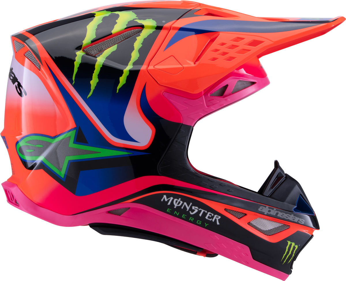 S M10 Deegan Helmet Orng Flo/Prpl/Pnk Fluo 2x