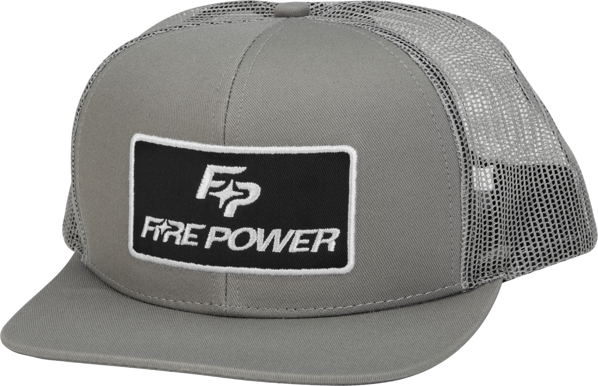 Flat Bill Patch Hat Grey
