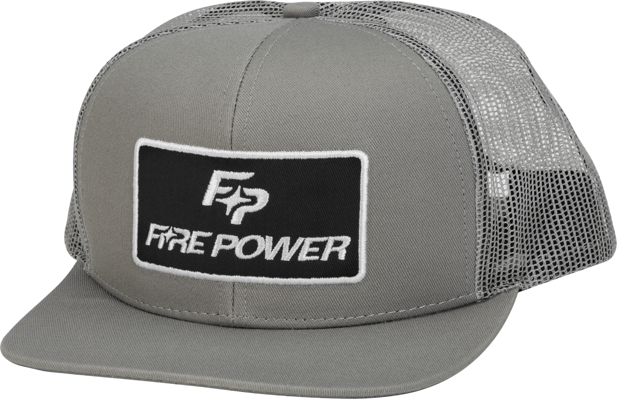 Flat Bill Patch Hat Grey