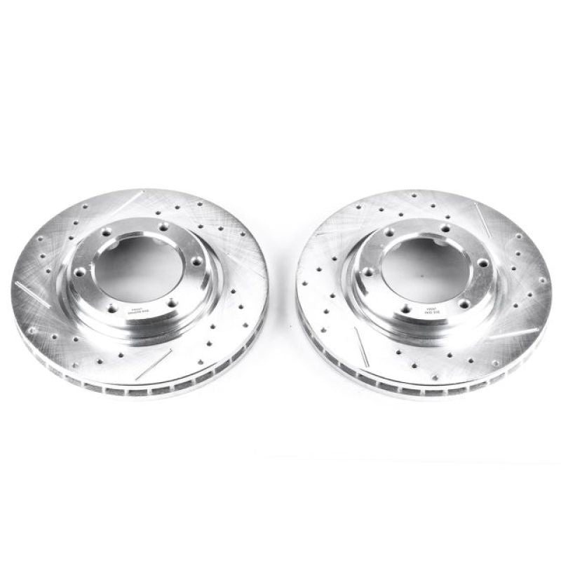 Power Stop 96-97 Lexus LX450 Front Evolution Drilled &amp; Slotted Rotors - Pair