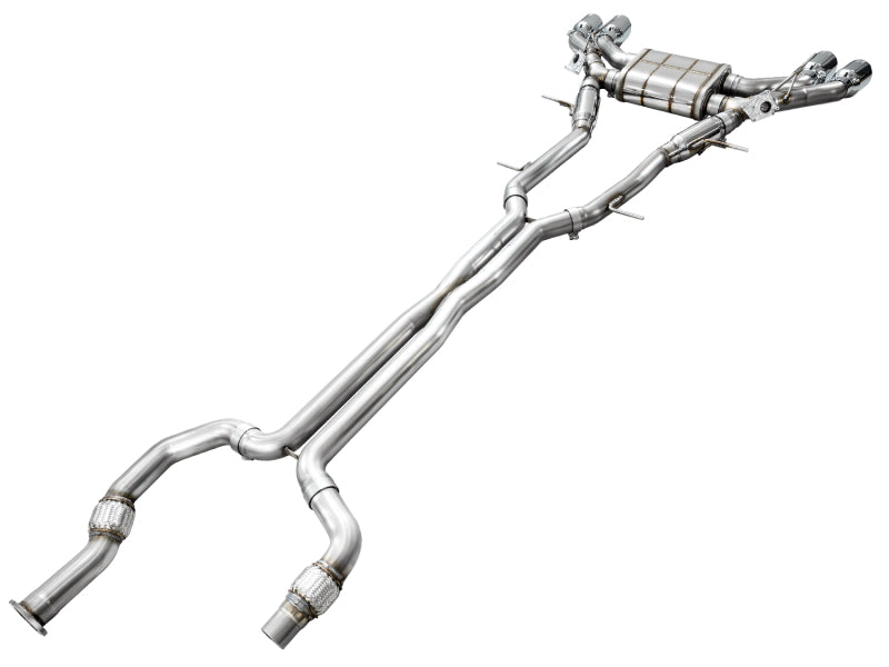 AWE Tuning 2021+ Cadillac CT4-V Blackwing SwitchPath Exhaust - Chrome Silver Tips