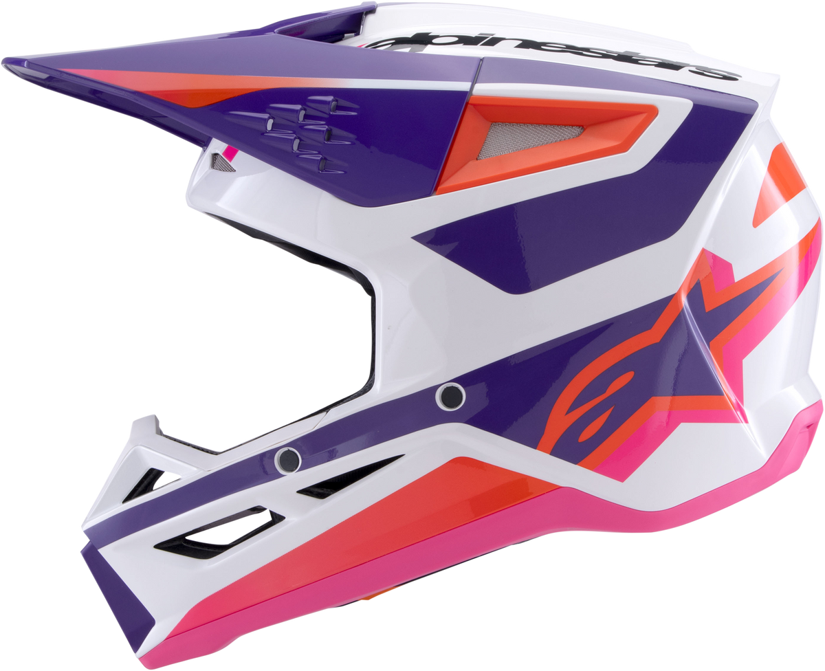 Sm3 Heat Helmet White/Purple/Pink Glossy Md